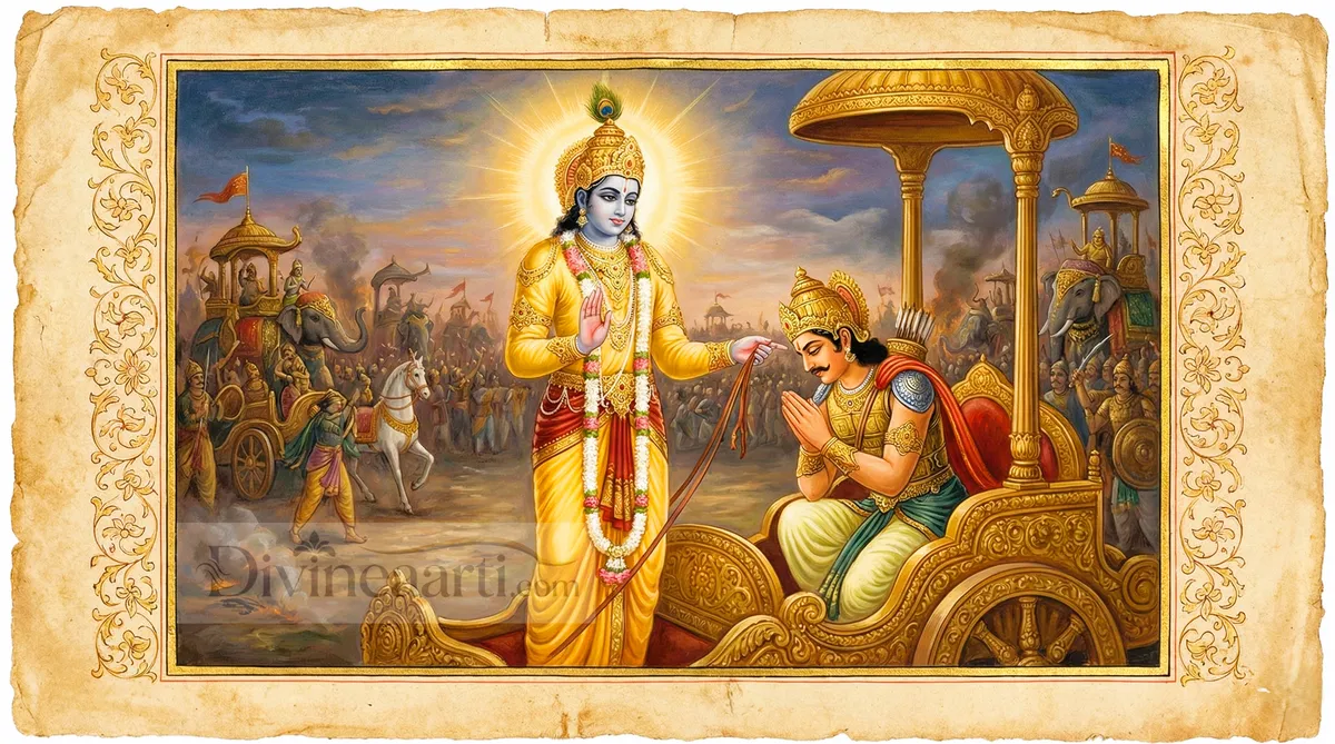 Mahabharata - Krishna and Arjuna